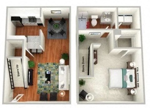 two images of a floor plan of a house